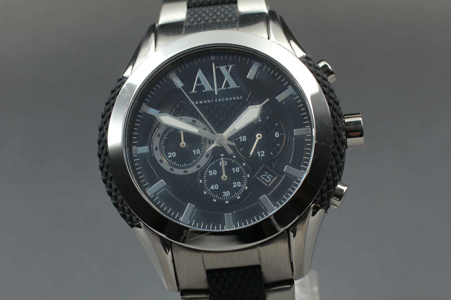 Near MINT Armani Exchange AX1214 Chronograph Two-tone 47mm Men's Watch  JAPAN