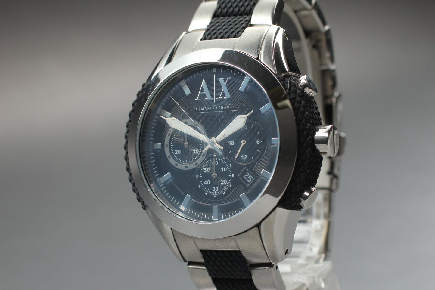 Near MINT Armani Exchange AX1214 Chronograph Two-tone 47mm Men's Watch  JAPAN