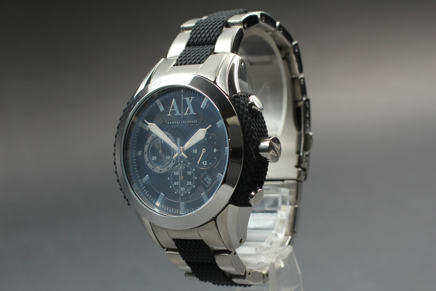 Near MINT Armani Exchange AX1214 Chronograph Two-tone 47mm Men's Watch  JAPAN