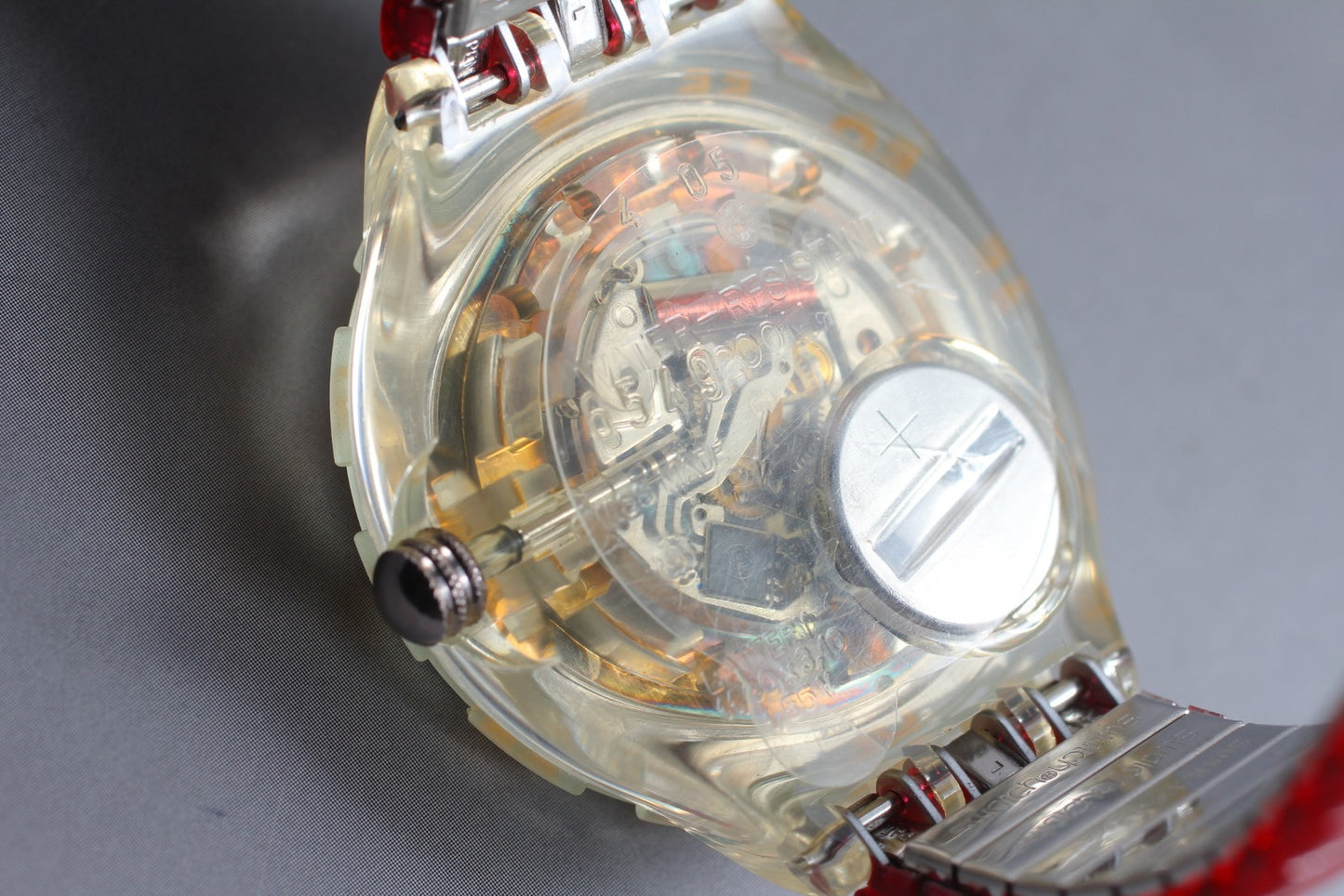 Full Set [Near MINT] Swatch Red Marine SDK114 200m 1994 38mm Men's Watch Box