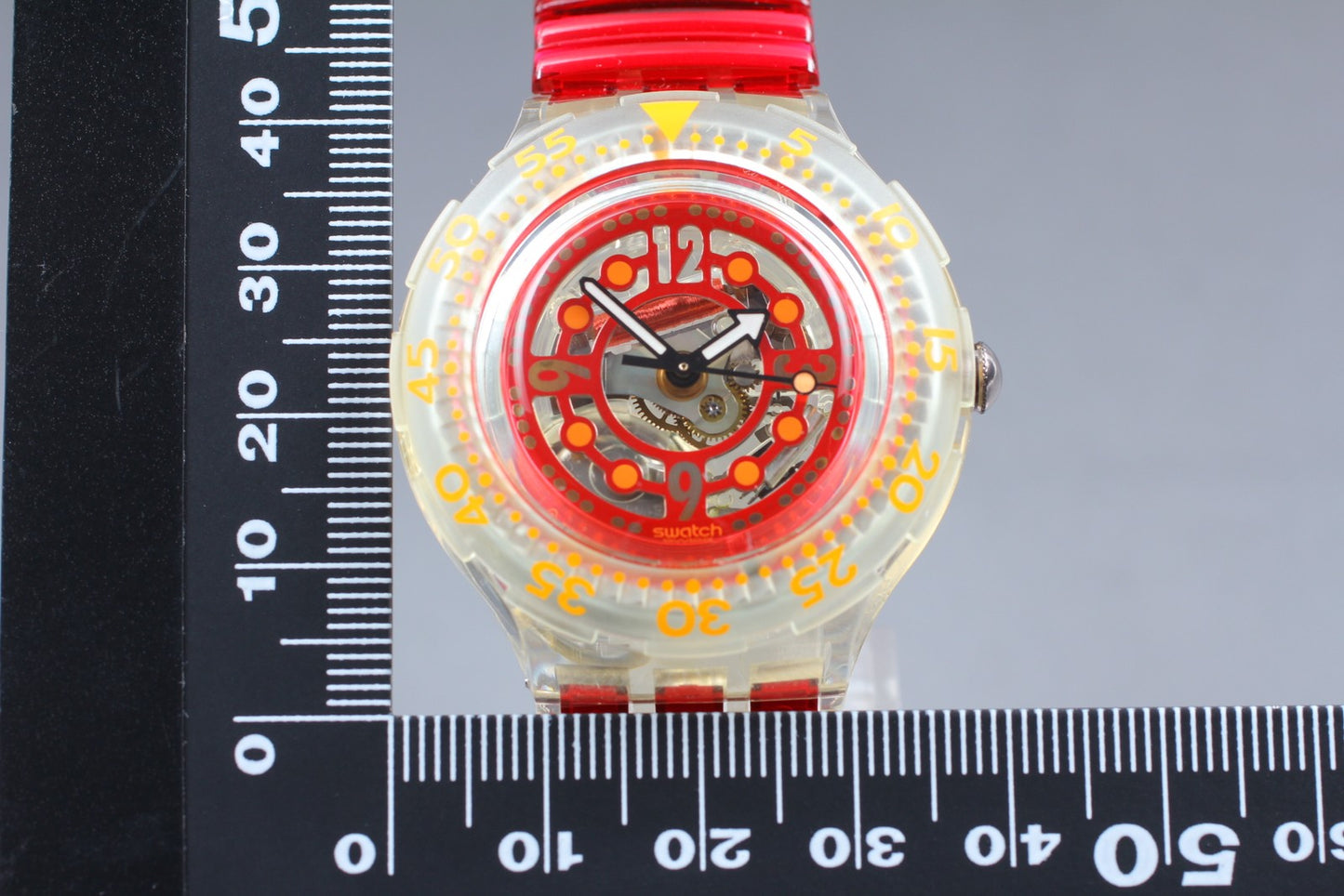 Full Set [Near MINT] Swatch Red Marine SDK114 200m 1994 38mm Men's Watch Box