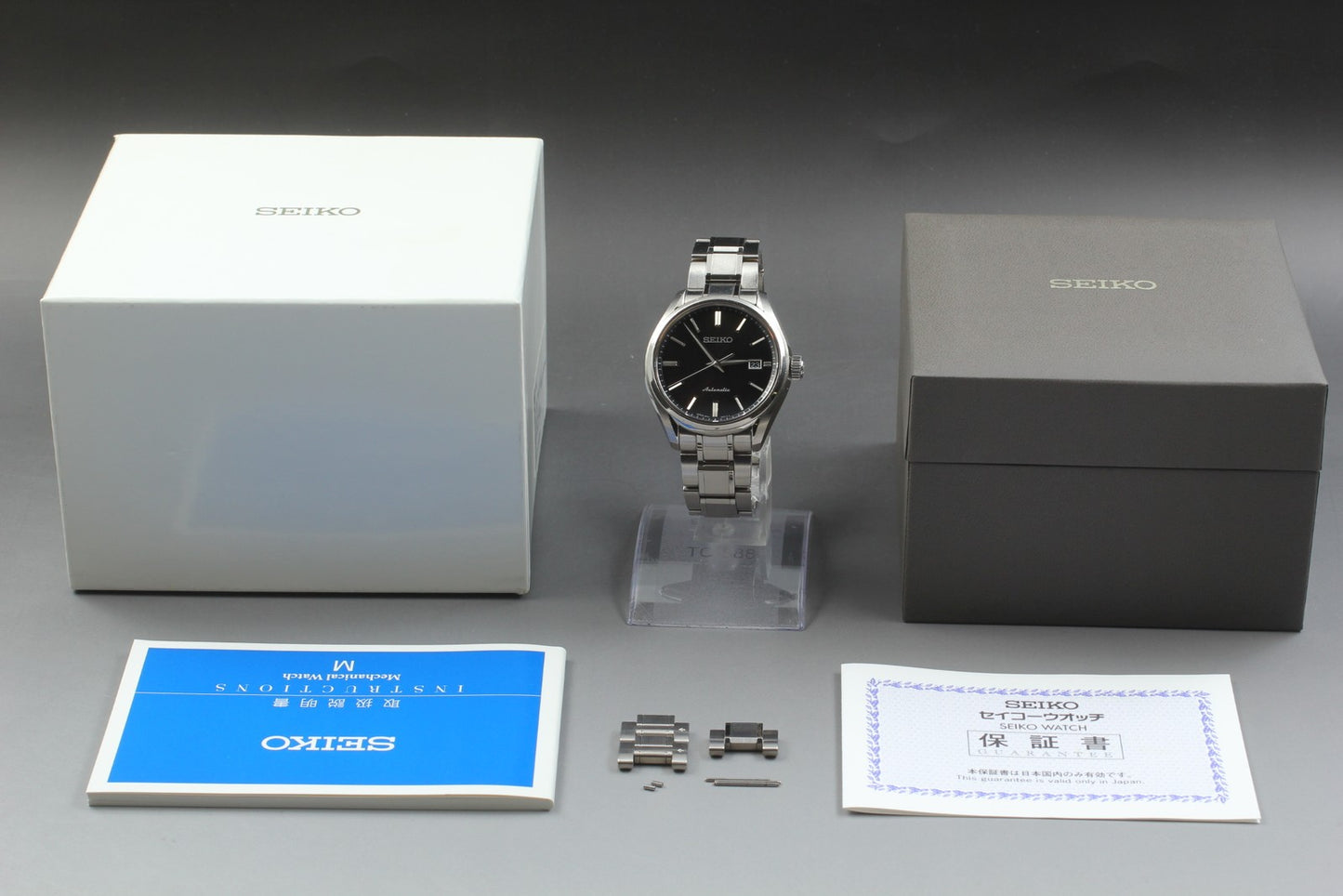 Exc+5 / Full Set Seiko Presage SARX035 6R15-03P0 Black Auto 39mm Men's Watch