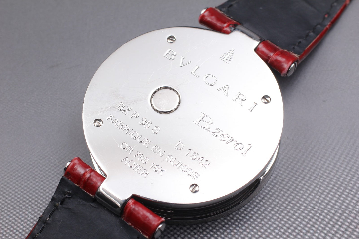 Exc+5 BVLGARI B.zero1 BZP35S Double Heart 18K Gold Bezel 35mm Qz Ladies Watch