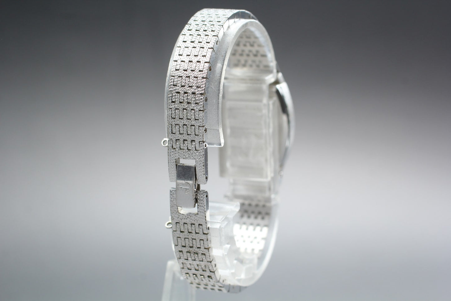 Vintage 1970s Exc+4 RADO Flare 601 Silver Textured Bracelet Manual Ladies Watch