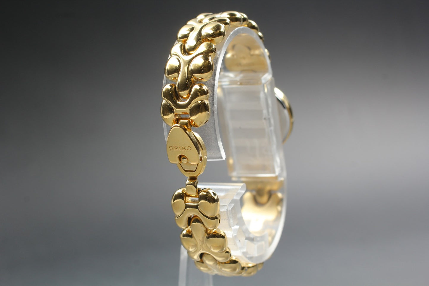 Vintage 1992 [Near MINT] Seiko 4N00-0950 Gold Bracelet Quartz 19mm Ladies Watch