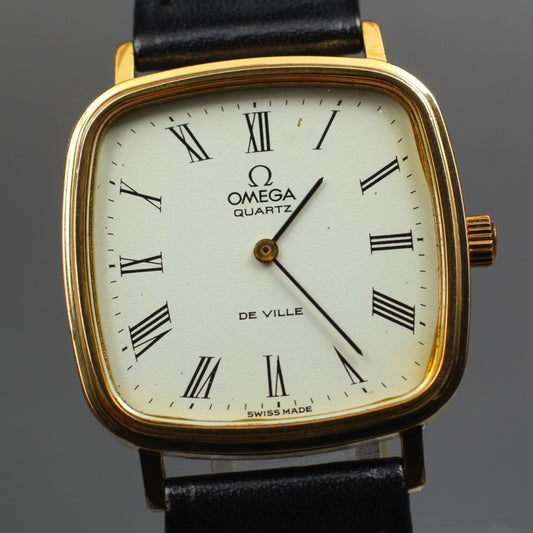 Near MINT OMEGA De Ville 191.0045 Cal.1330 White Quartz 31mm Men's Watch