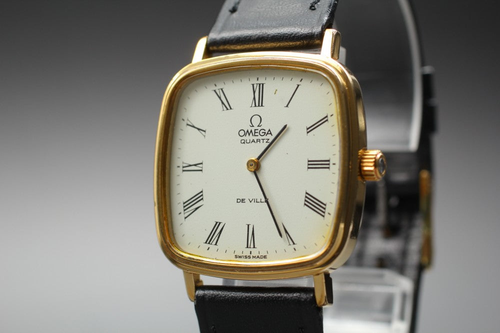 Near MINT OMEGA De Ville 191.0045 Cal.1330 White Quartz 31mm Men's Watch
