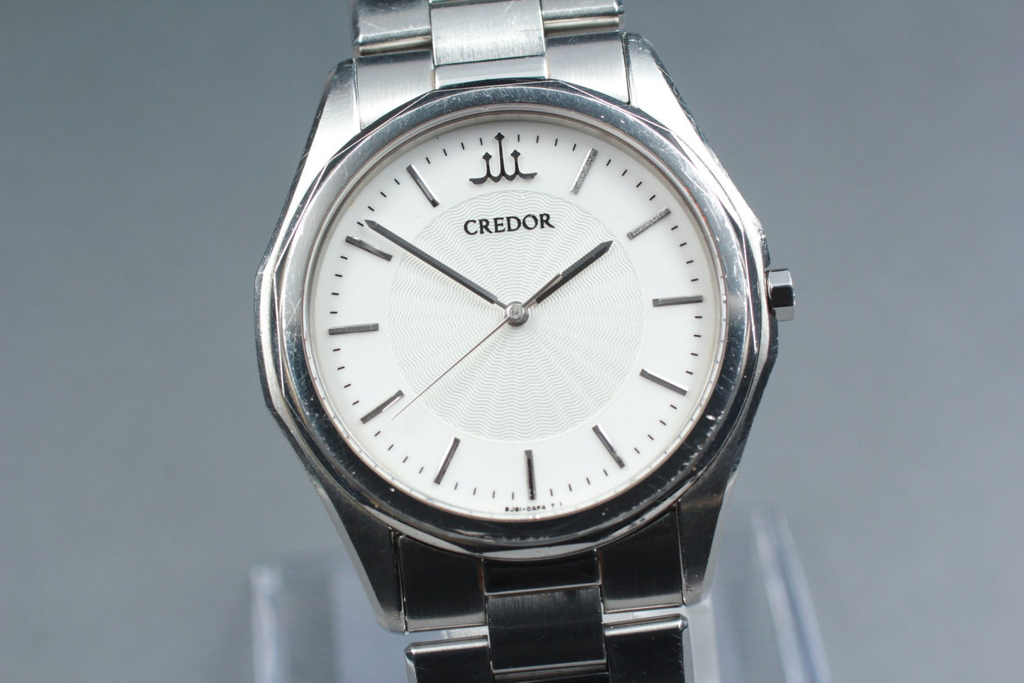 N MINT Box Paper / Seiko Credor Signo 8J81-0AF0 High Accuracy Quartz Men's Watch