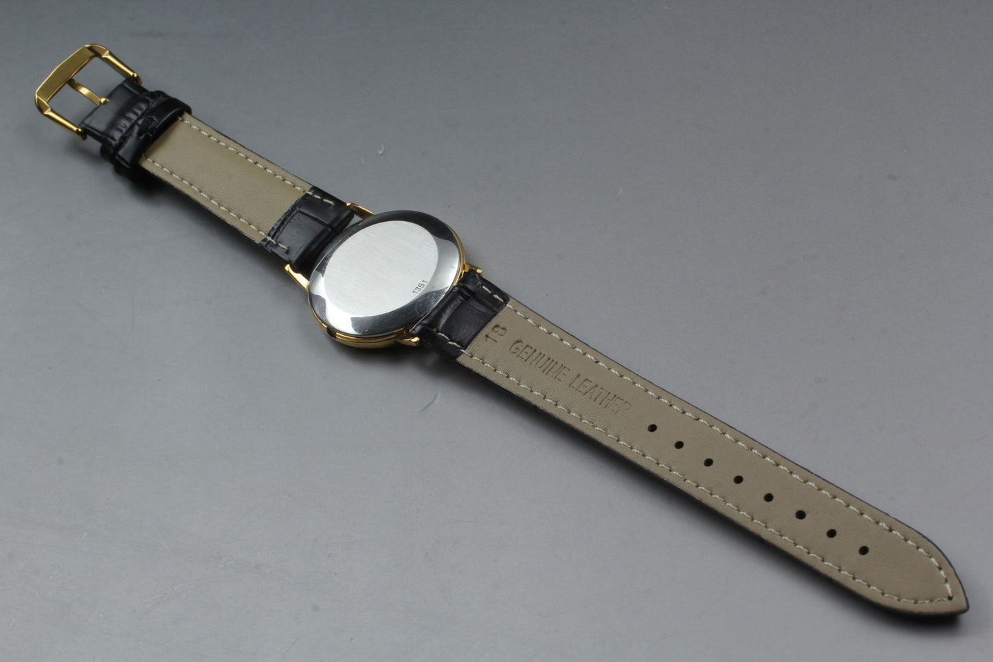 Vintage [Exc+5] OMEGA De Ville 1351 Gold Quartz Push Crown 33mm Men's Watch