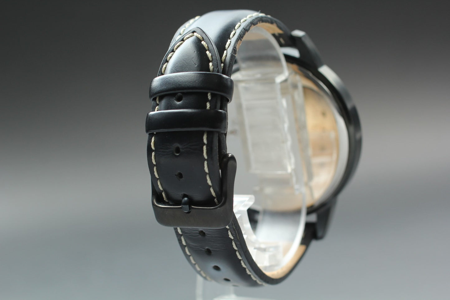 Near MINT w/ New Batt* VIDA+ Huge Hold Black Dial Quartz 48mm Men's Watch JAPAN