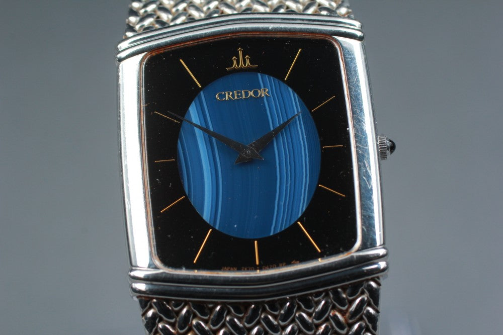 SEIKO Credor 2F70-5380 Blue Quartz 25.5mm Unisex Watch