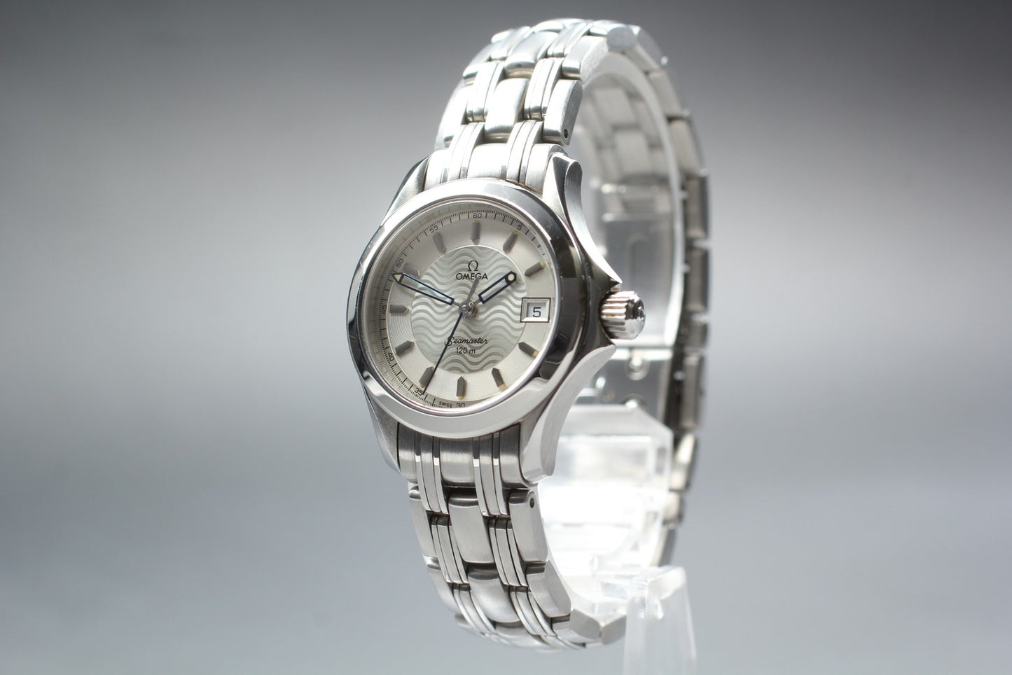 Near MINT OMEGA Seamaster 120m 596.1502 Cal.1424 Quartz 28mm Ladies Watch JAPAN