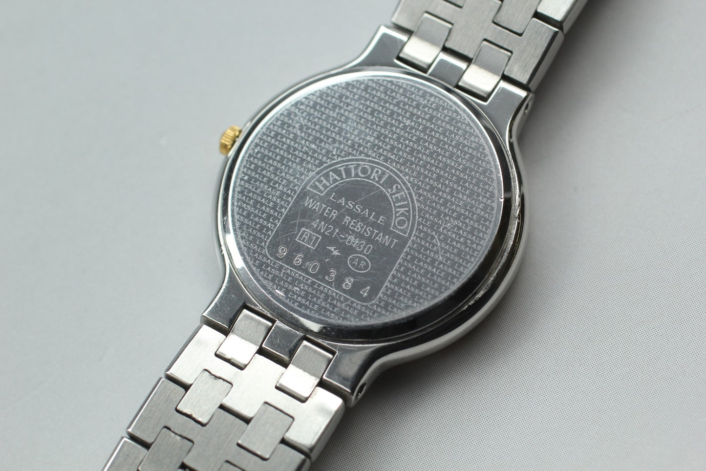 Vintage [Near MINT] SEIKO Lassale 4N21-0130 Cream Gold Quartz Ladies Watch JAPAN