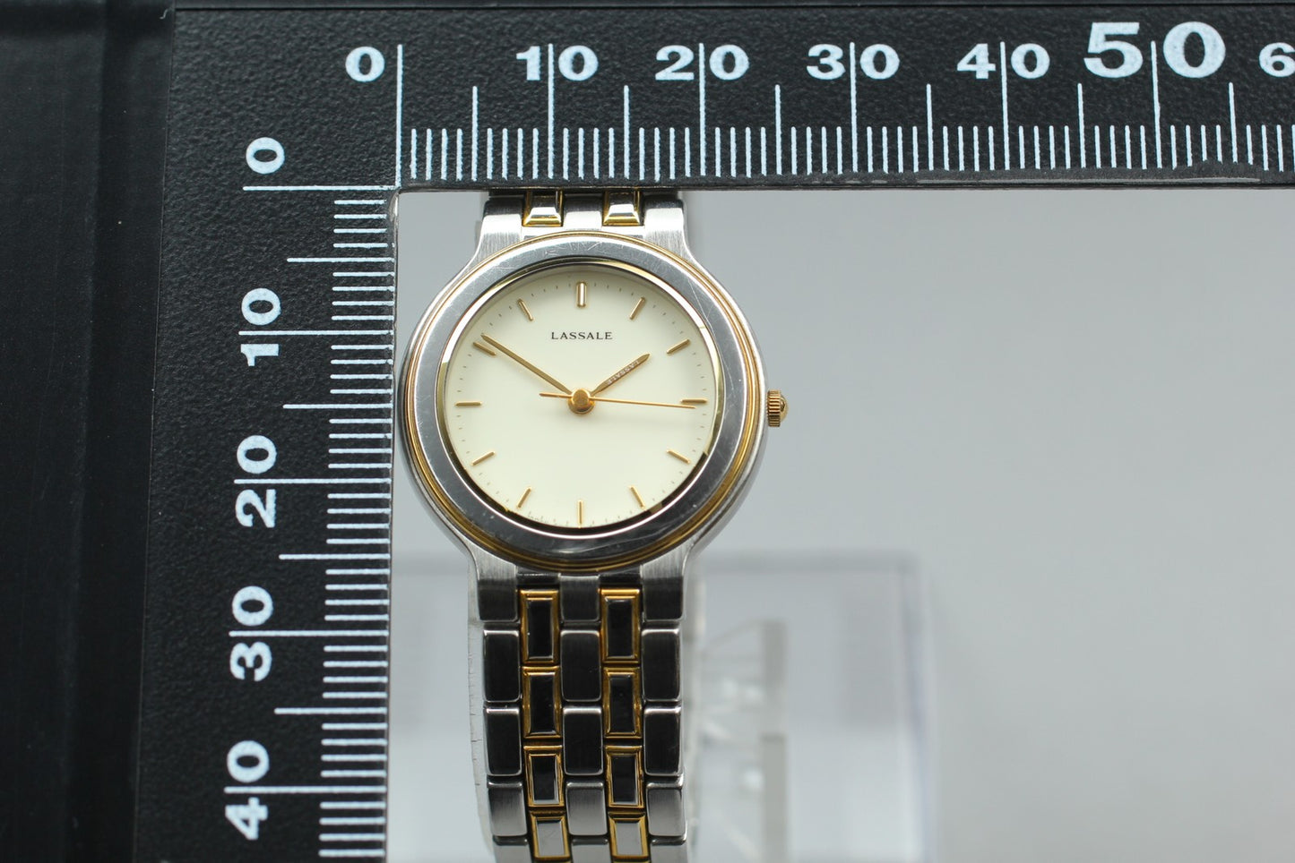 Vintage [Near MINT] SEIKO Lassale 4N21-0130 Cream Gold Quartz Ladies Watch JAPAN