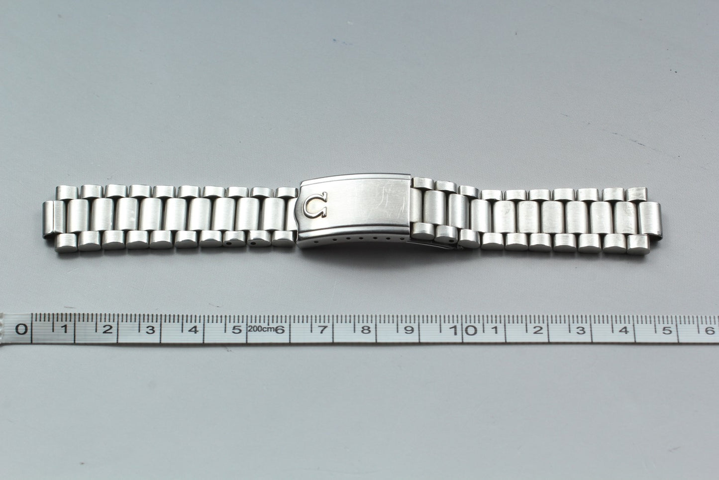 N MINT w/ End Link 167 OMEGA 1171 Silver Stainless Steel Men's Watch Bracelet