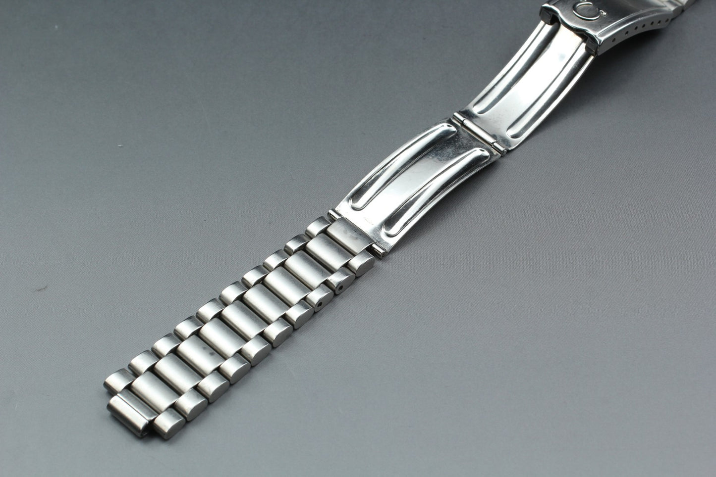 N MINT w/ End Link 167 OMEGA 1171 Silver Stainless Steel Men's Watch Bracelet