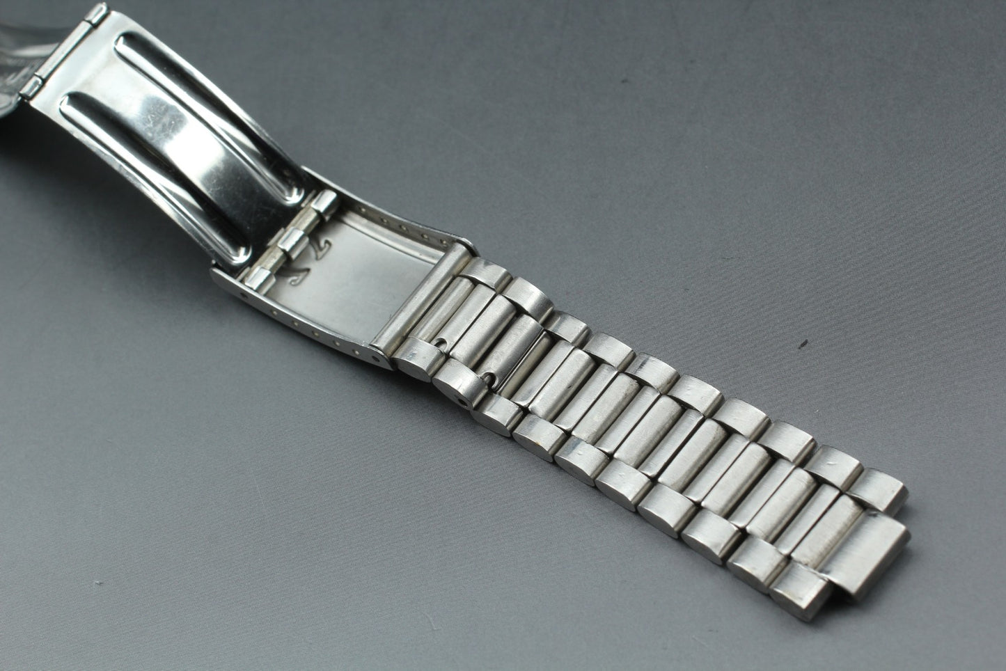 N MINT w/ End Link 167 OMEGA 1171 Silver Stainless Steel Men's Watch Bracelet