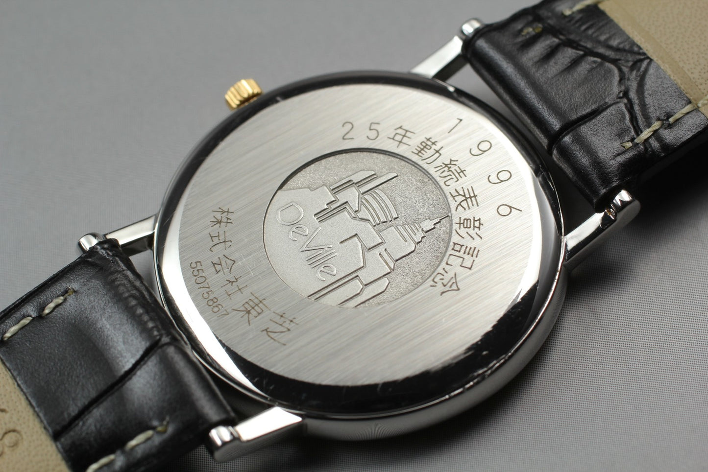 Near MINT OMEGA De Ville 196.2432 Cal.1532 Date Gold Quartz 32mm Men's Watch