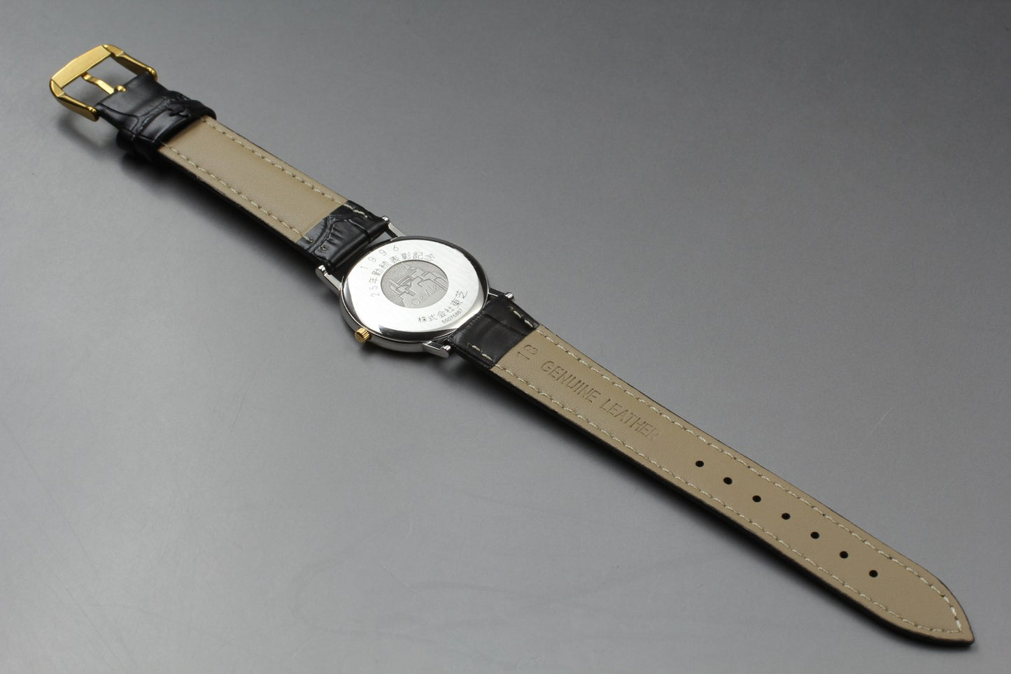 Near MINT OMEGA De Ville 196.2432 Cal.1532 Date Gold Quartz 32mm Men's Watch