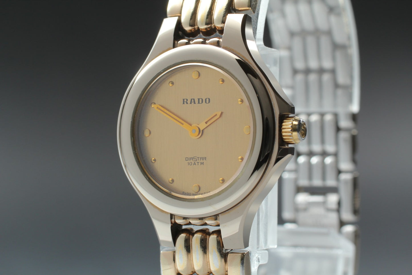 Near MINT Rado DiaStar 133.9705.3 Gold Quartz 25mm Ladies Watch From JAPAN