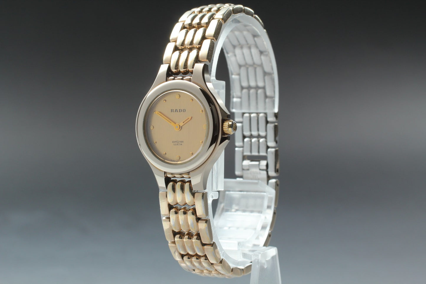Near MINT Rado DiaStar 133.9705.3 Gold Quartz 25mm Ladies Watch From JAPAN
