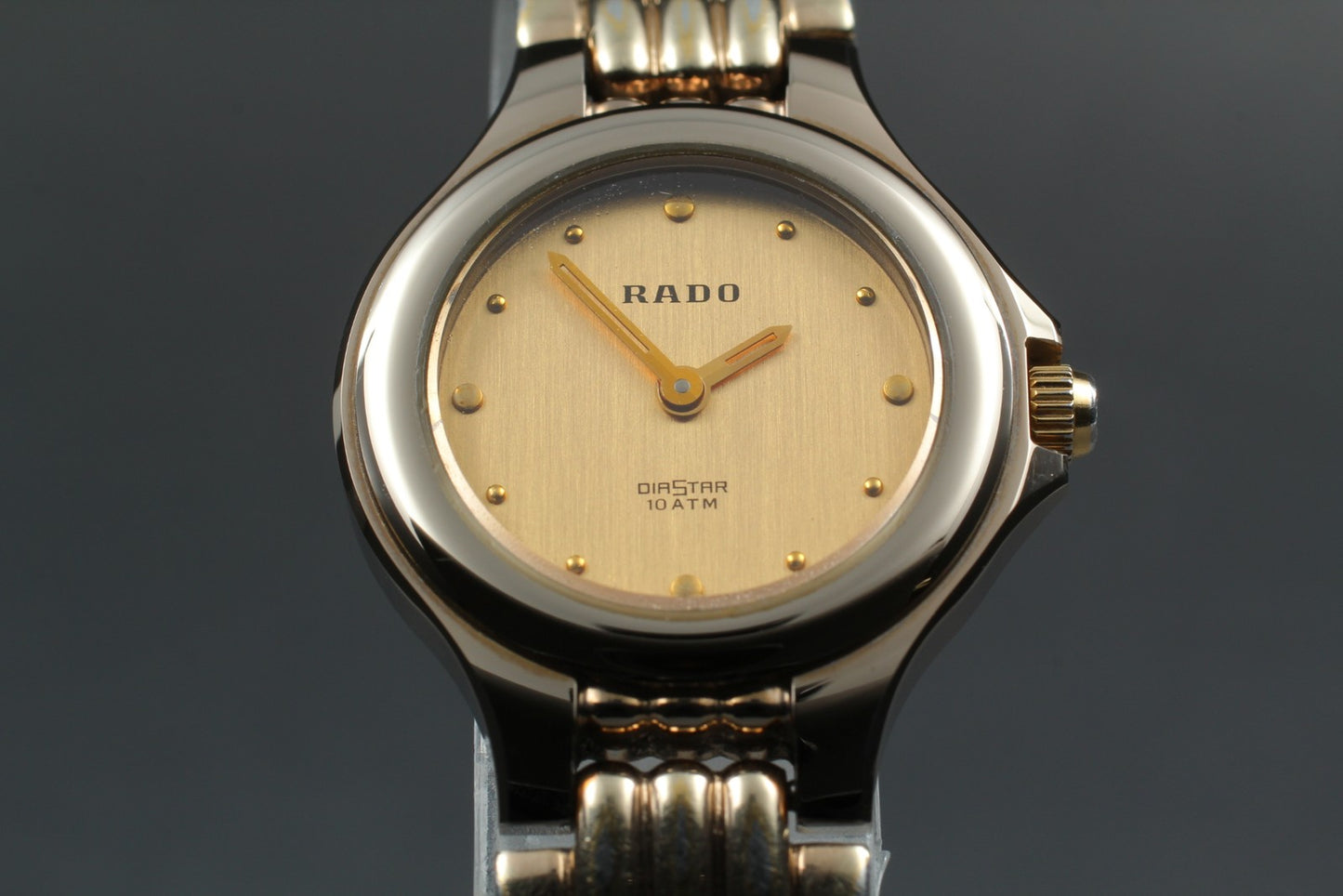 Near MINT Rado DiaStar 133.9705.3 Gold Quartz 25mm Ladies Watch From JAPAN
