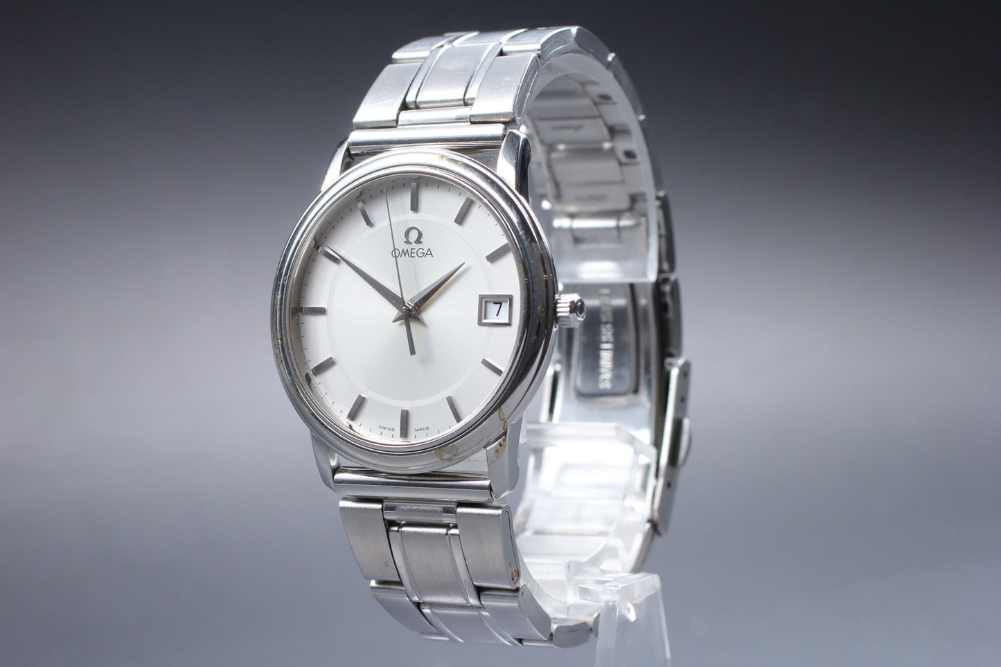 N MINT OMEGA De Ville Prestige 196.1150 Cal.1532 Silver Quartz 34mm Men's Watch