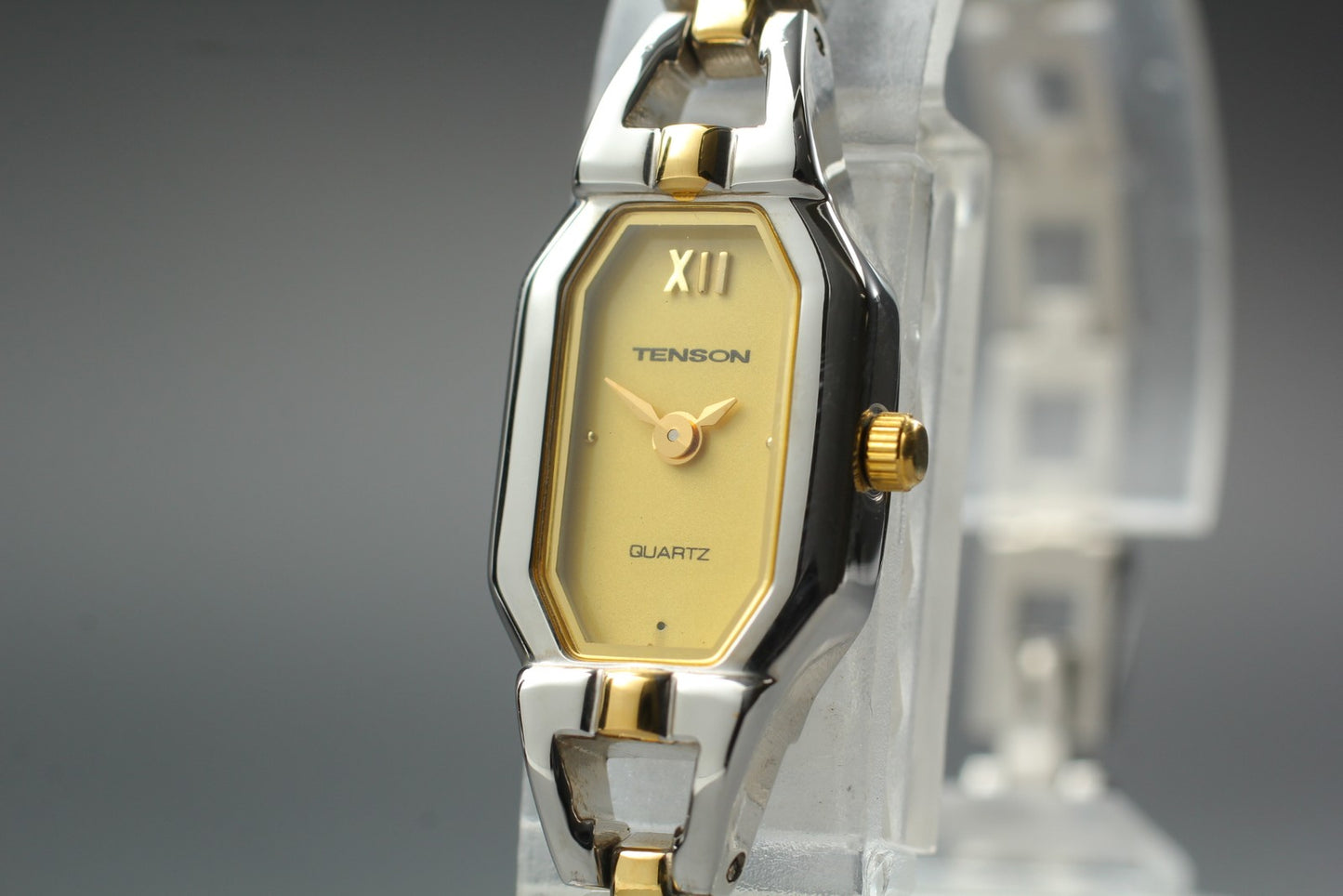 Nos [MINT Tag] Tenson TN‑13L Gold Bracelet Two-tone Quartz Ladies Watch JAPAN