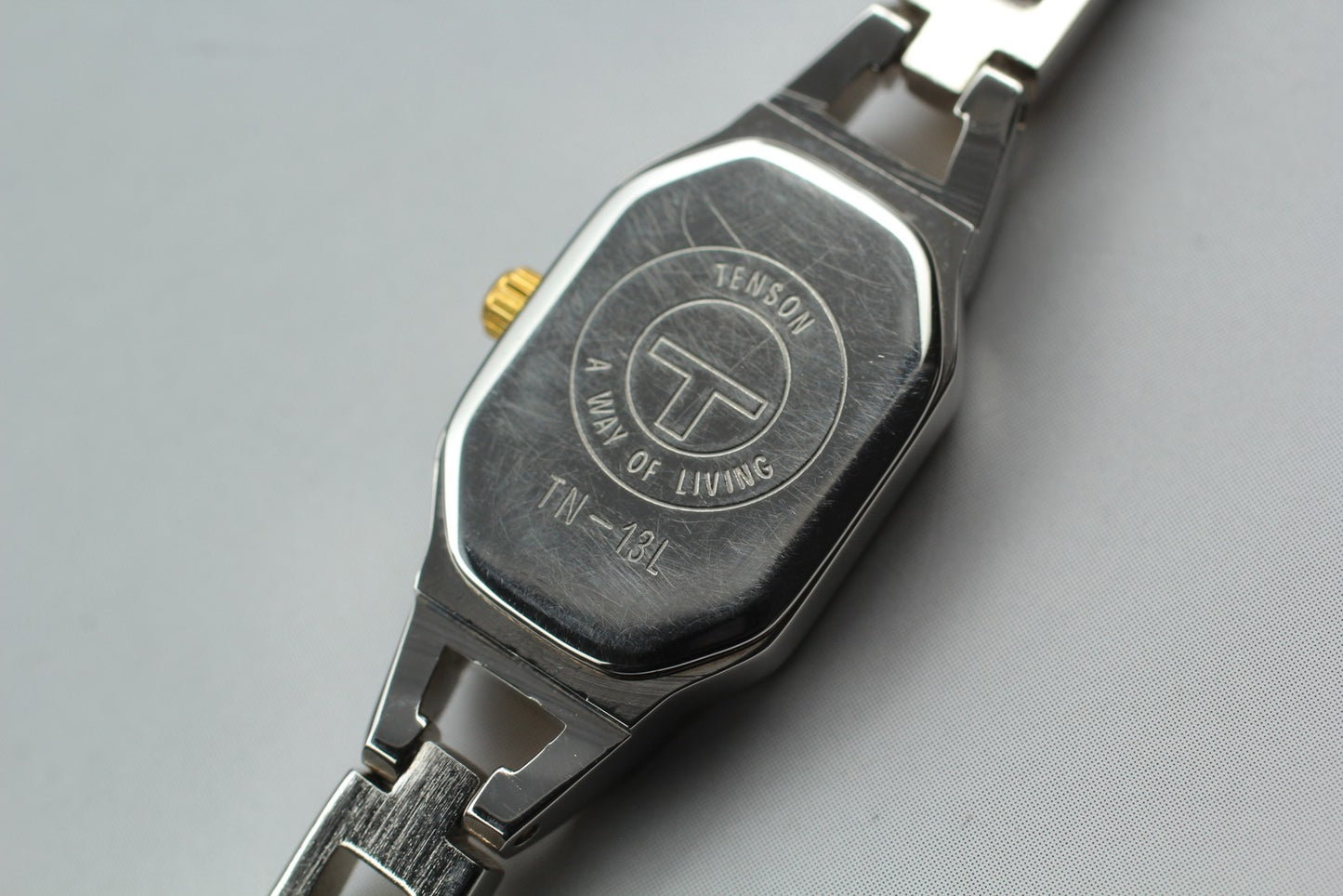 Nos [MINT Tag] Tenson TN‑13L Gold Bracelet Two-tone Quartz Ladies Watch JAPAN