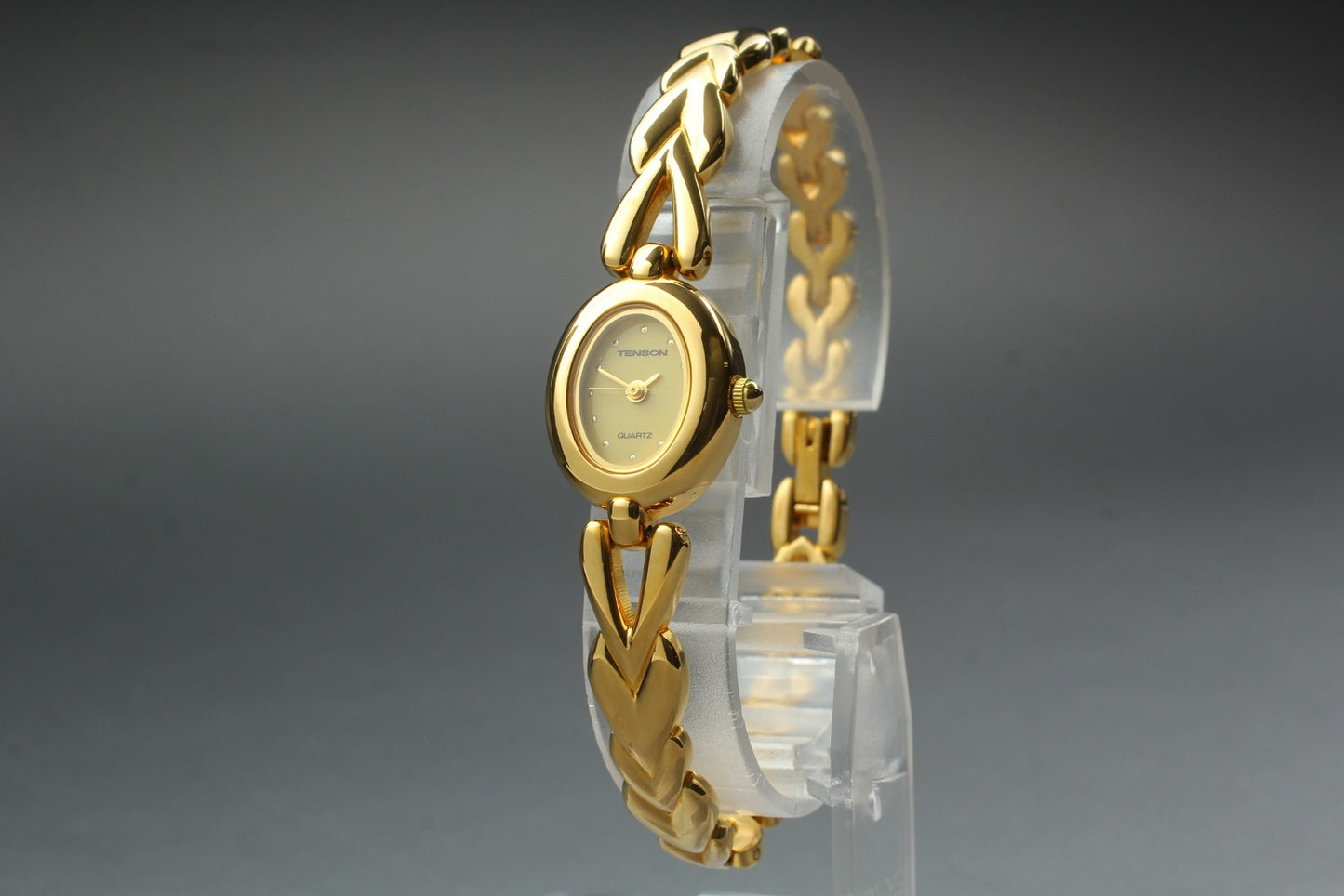 Nos [MINT Tag] Tenson TN‑15L Gold Bracelet Quartz Ladies Watch JAPAN New Battery