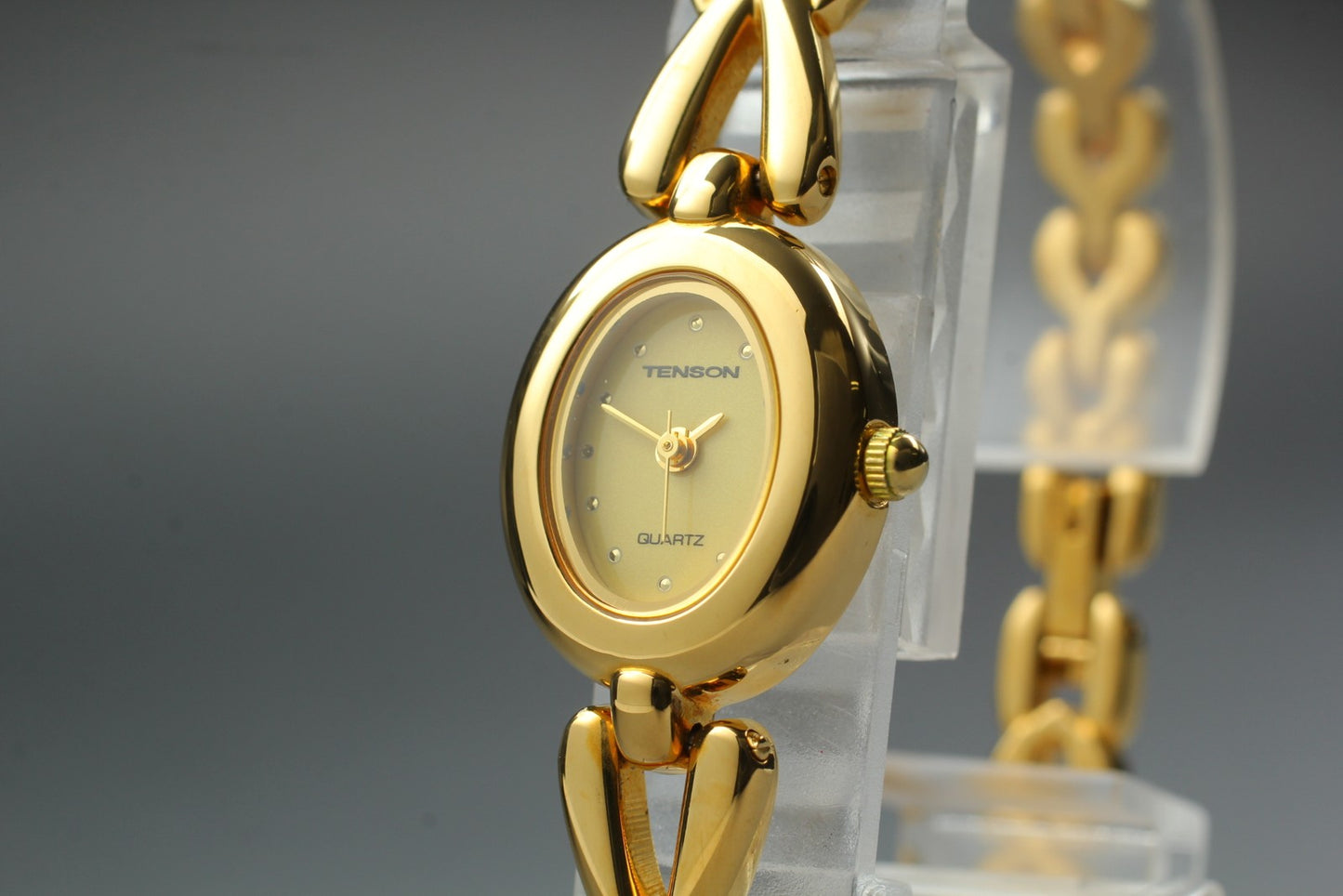 Nos [MINT Tag] Tenson TN‑15L Gold Bracelet Quartz Ladies Watch JAPAN New Battery