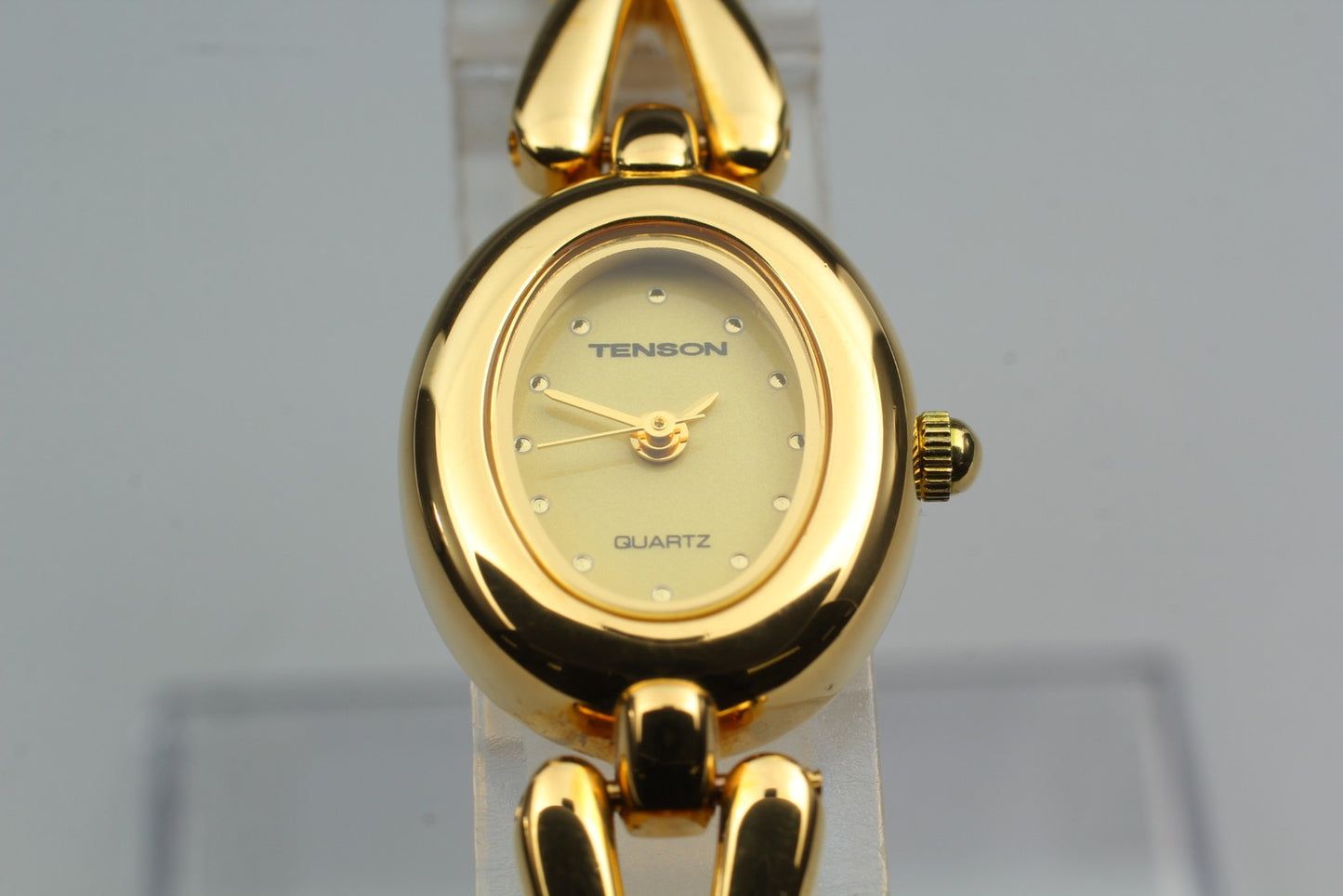 Nos [MINT Tag] Tenson TN‑15L Gold Bracelet Quartz Ladies Watch JAPAN New Battery