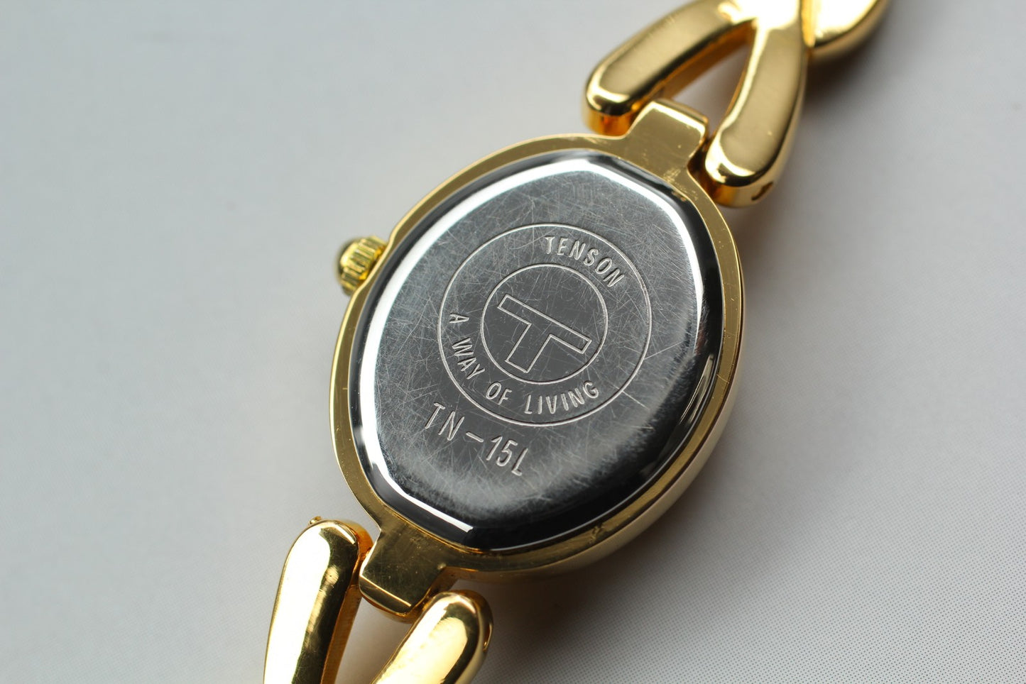 Nos [MINT Tag] Tenson TN‑15L Gold Bracelet Quartz Ladies Watch JAPAN New Battery
