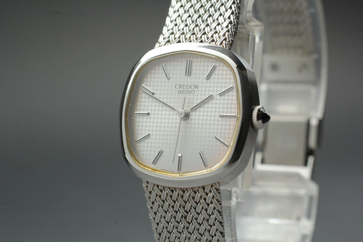 Vintage 1992 Near MINT Seiko Credor 1421-5020 Silver Quartz 22mm Ladies Watch