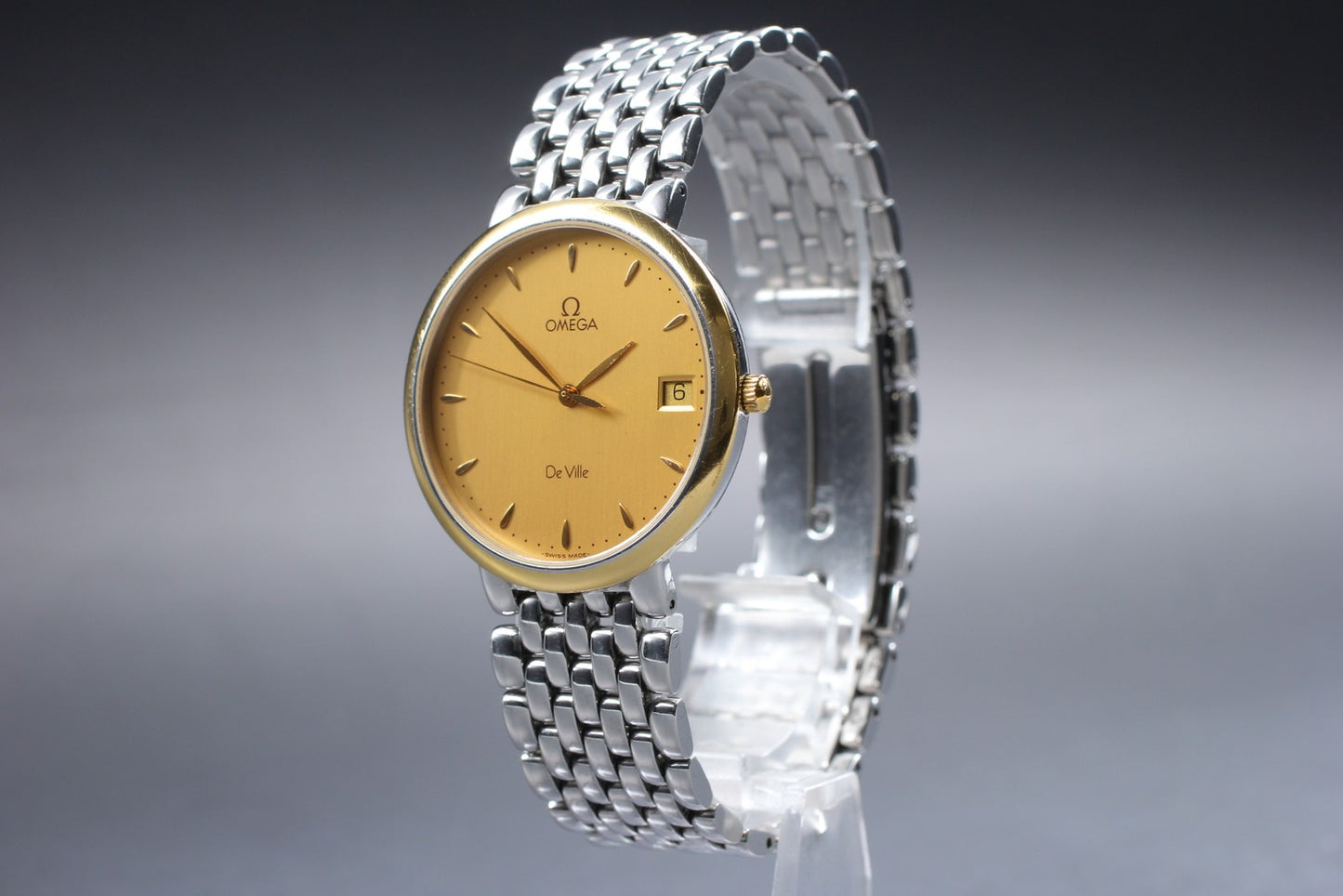 1995 [Near MINT] OMEGA De Ville 396.2432 Cal.1532 GF/SS Quartz 32mm Men's Watch