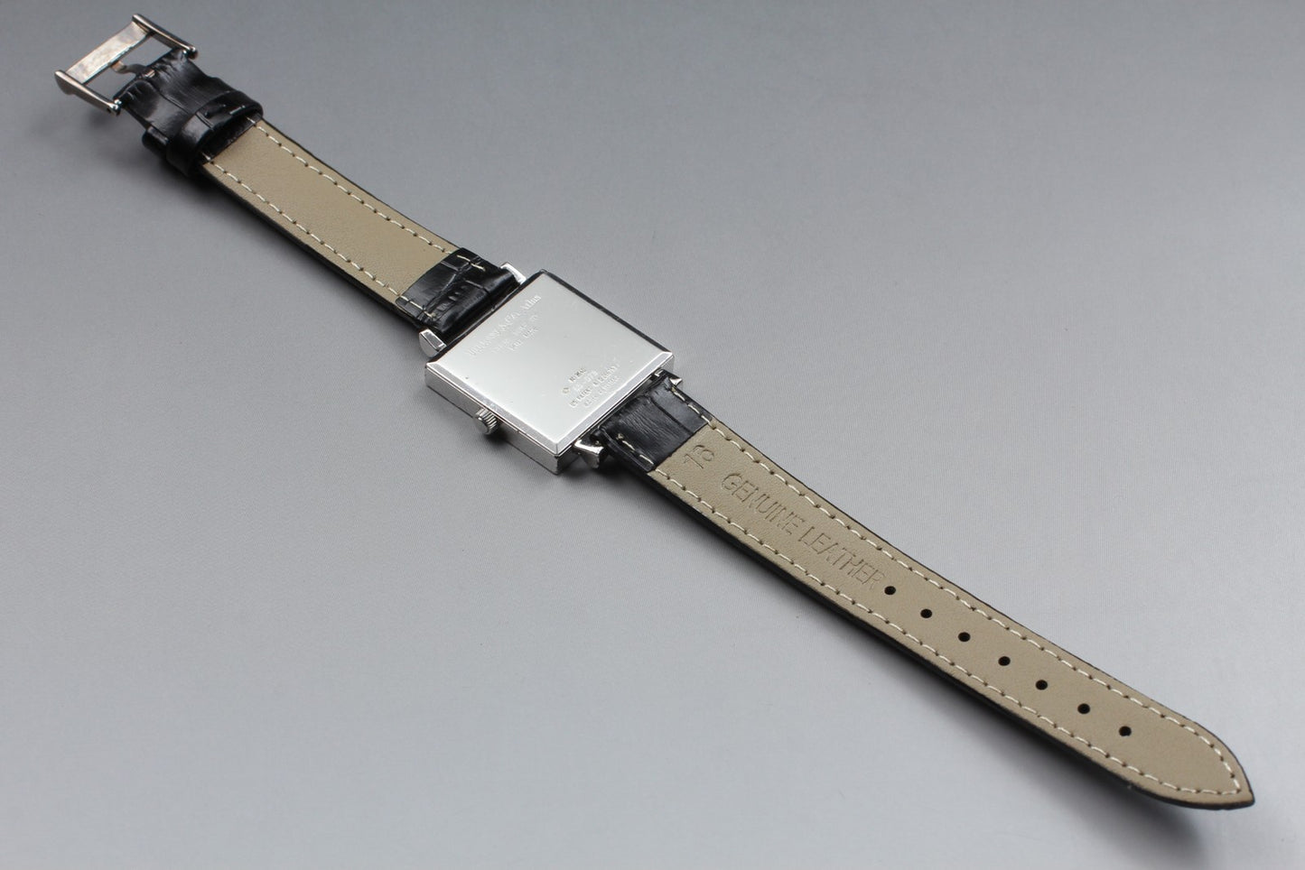 Exc+5 Tiffany & Co. Atlas M3640 Square Sterling Silver Quartz 27mm Men's Watch