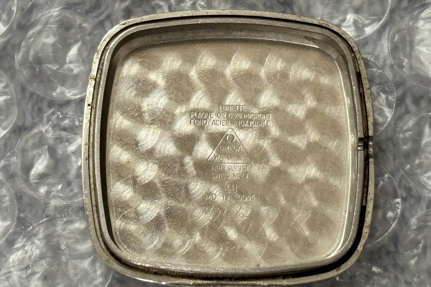 Near MINT OMEGA De Ville 191.0045 Cal.1330 Silver Square Quartz 31mm Men's Watch