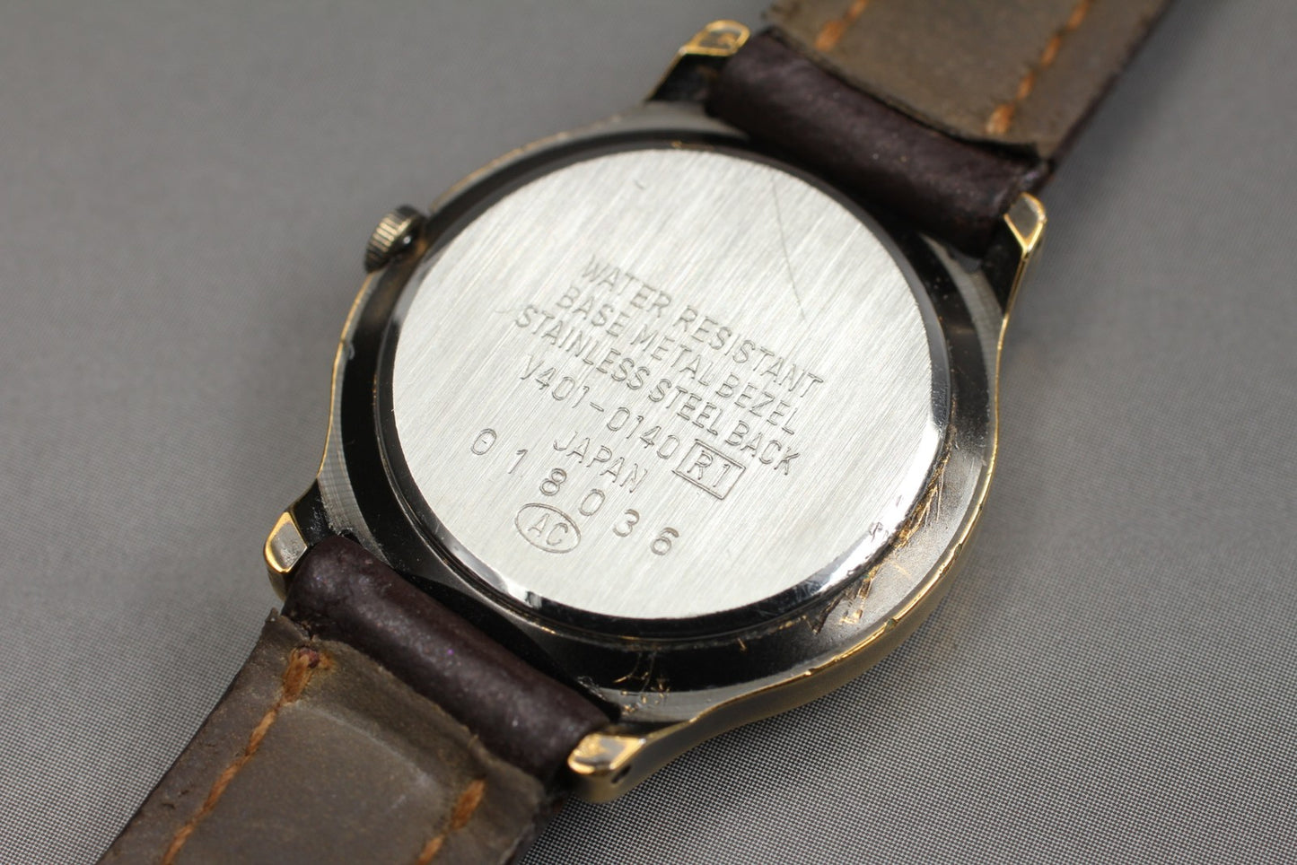 Exc+5 SEIKO Alba V401-0140 Gold Tone Roman Dial Quartz Ladies Watch From JAPAN