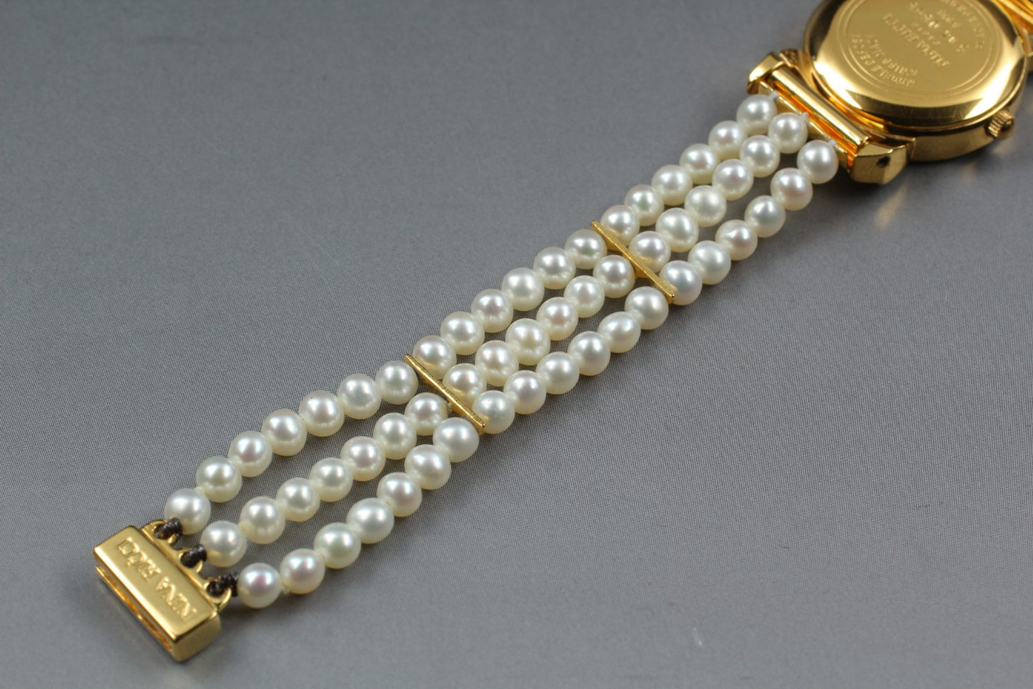 2 Straps [Near MINT] Nina Ricci S953 Gold Roman Dial Quartz 20mm Ladies Watch