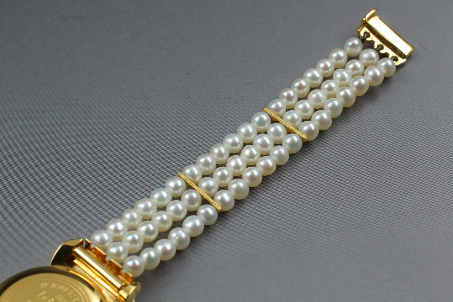 2 Straps [Near MINT] Nina Ricci S953 Gold Roman Dial Quartz 20mm Ladies Watch