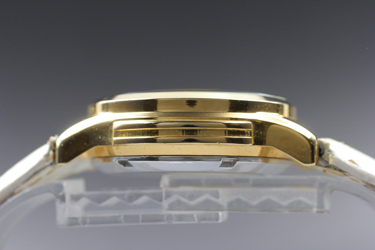 Near MINT OUYAWEI Gold Silver Colorful Stons Automatic Men's Watch  From JAPAN