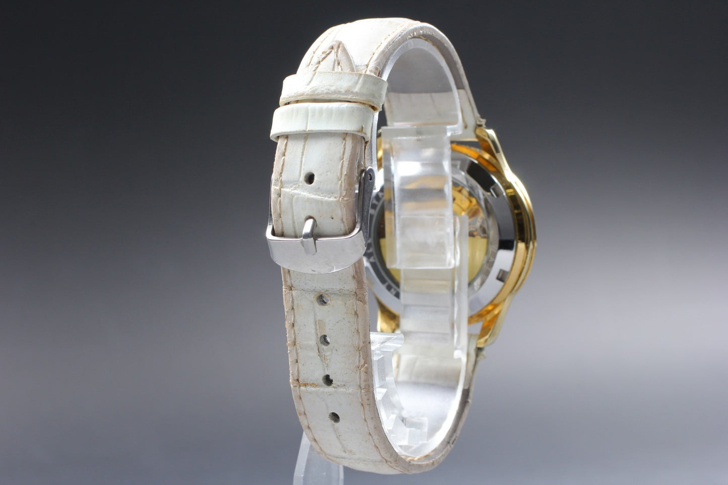 Near MINT OUYAWEI Gold Silver Colorful Stons Automatic Men's Watch  From JAPAN