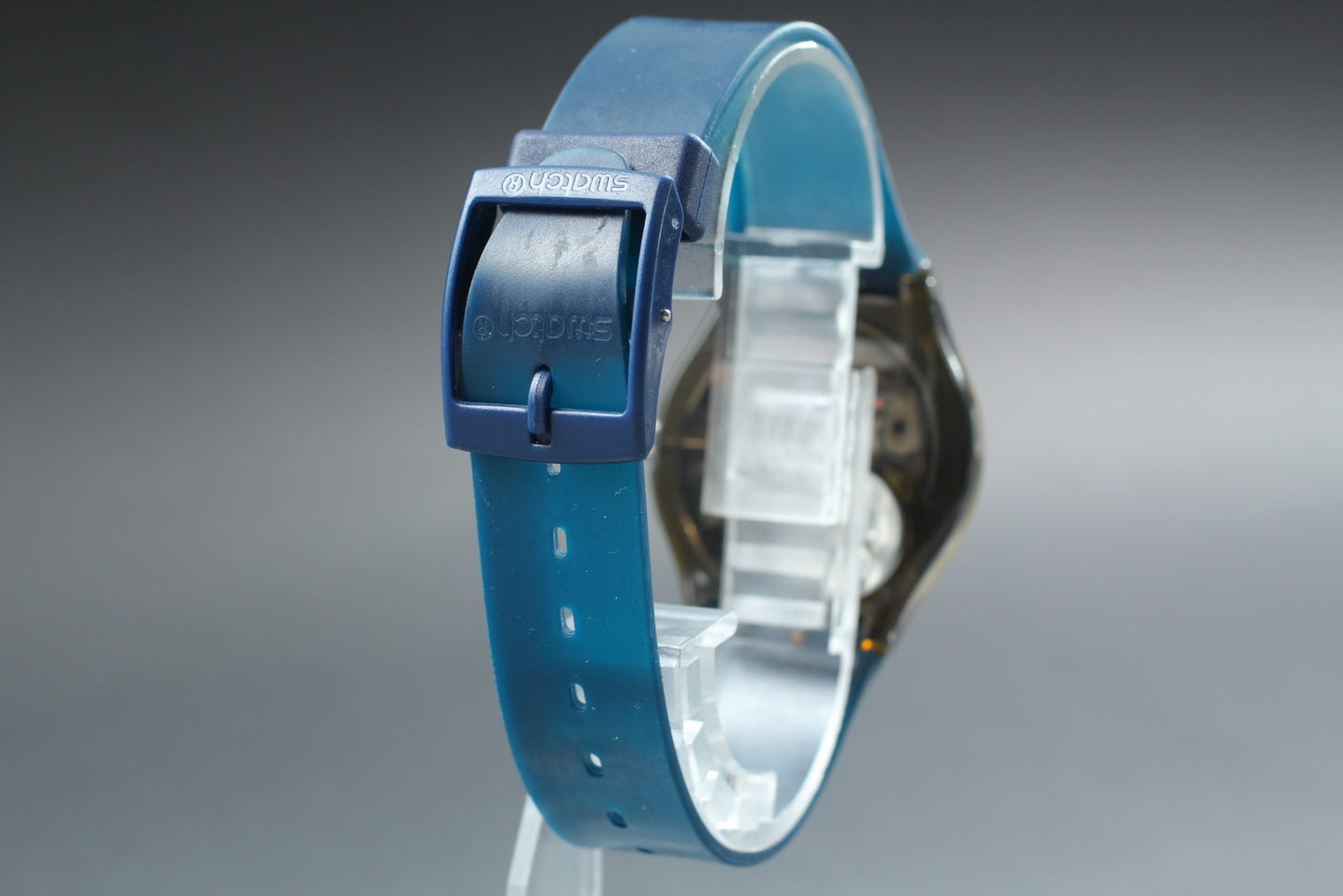 Exc+5 Swatch GM705 Snow Black Blue Quartz 34mm Men's Watch