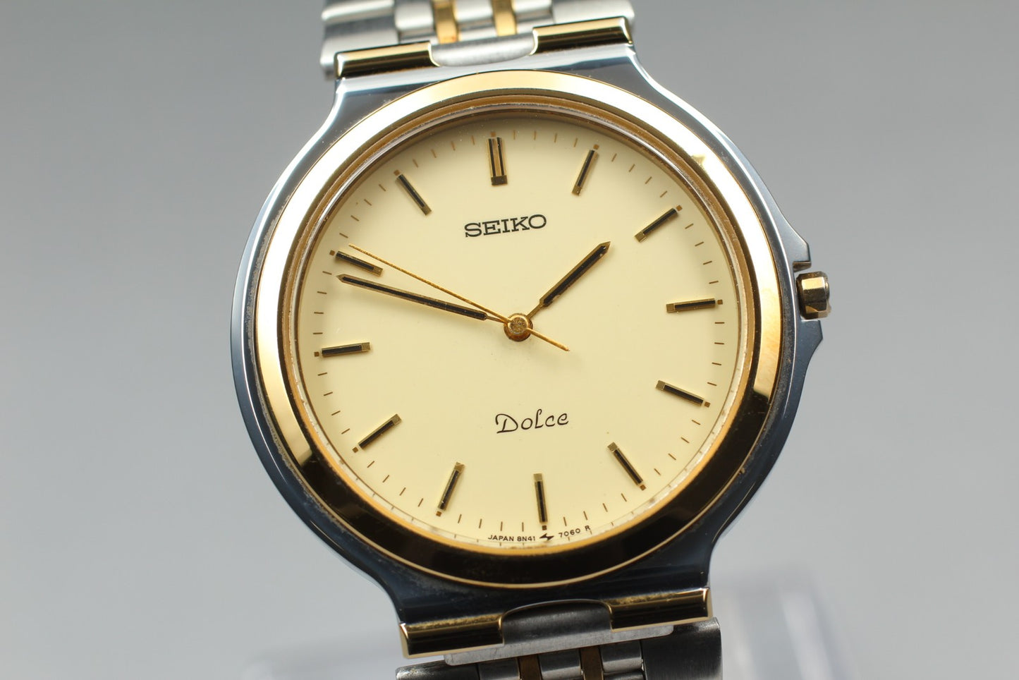 SEIKO Dolce 8N41-7020 Gold Slim Dress Watch From JAPAN [For Parts for Repair]