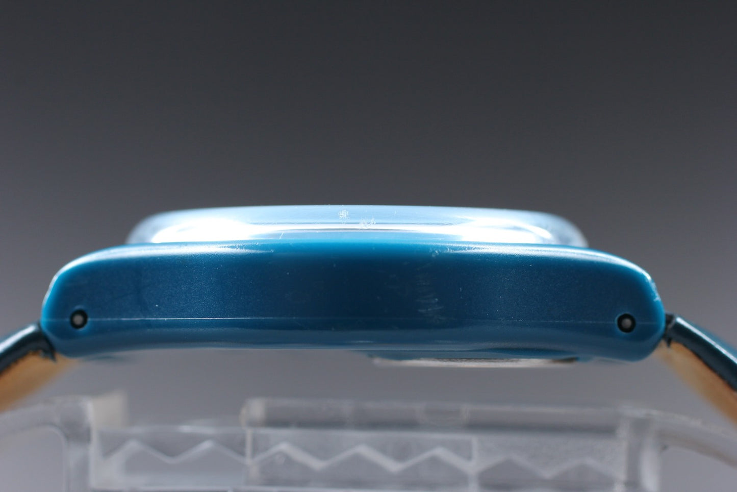 Exc+5 Swatch Blue Bottle GN719 Day Date Quartz 34mm Men's Watch