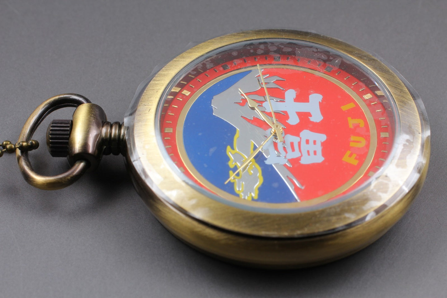 [Top MINT] Mt. Fuji Red Dial 48mm Quartz Pocket Watch Ltd 170/300 Aka-Fuji JAPAN