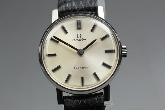 Vintage 1972 [Near MINT] OMEGA Geneve 511.409 Cal.485 Silver Manual Ladies Watch