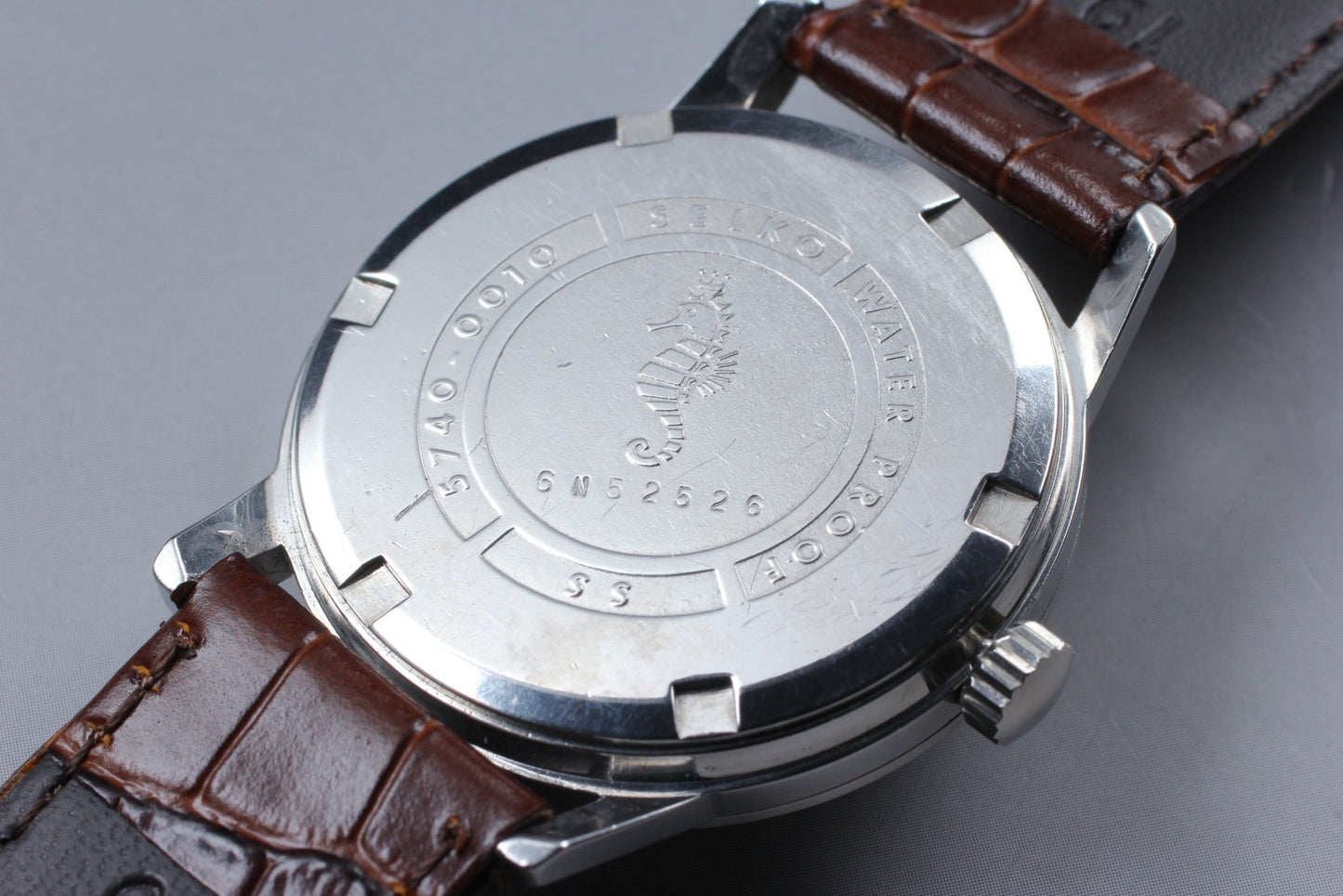 1976 Near MINT OH SEIKO Lord Marvel 5740-0010 Silver Seahorse Manual Men's Watch