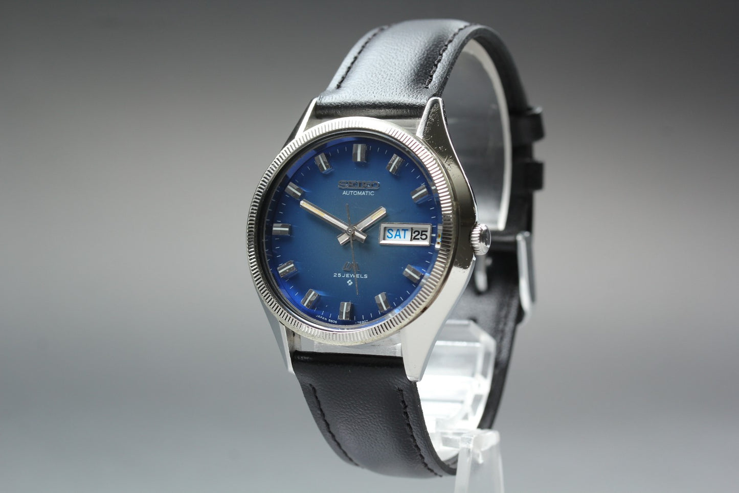 Serviced 1974 [Near MINT] Seiko Lord Matic 5606-7330 Blue Auto 36mm Men's Watch