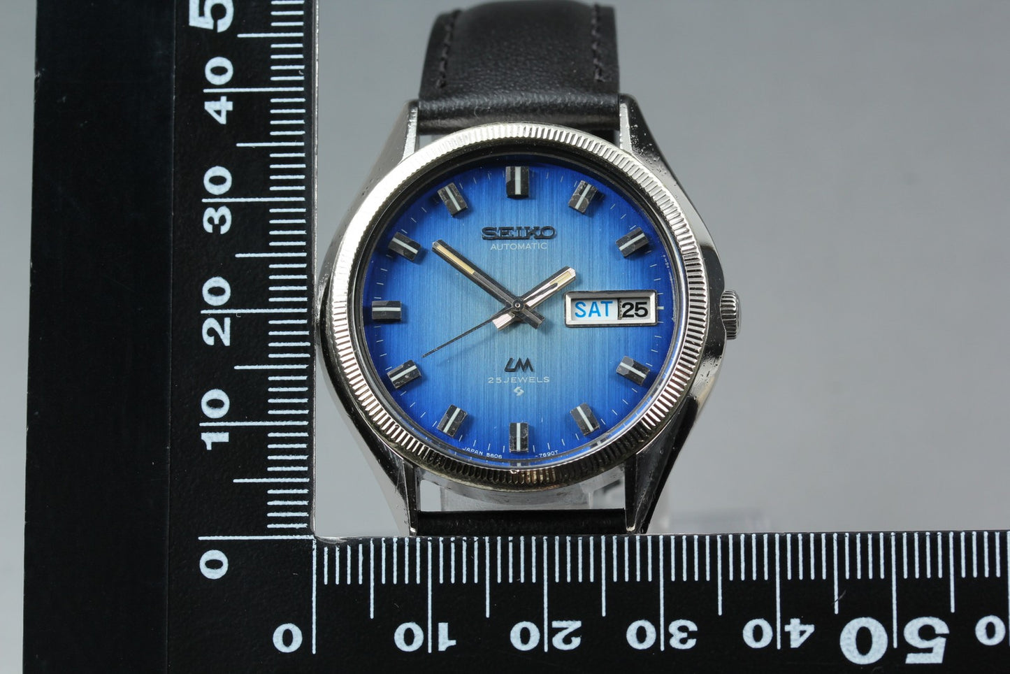 Serviced 1974 [Near MINT] Seiko Lord Matic 5606-7330 Blue Auto 36mm Men's Watch